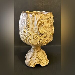Ardco FIne Quality Goblet Planter Golden Brushed Design Japan